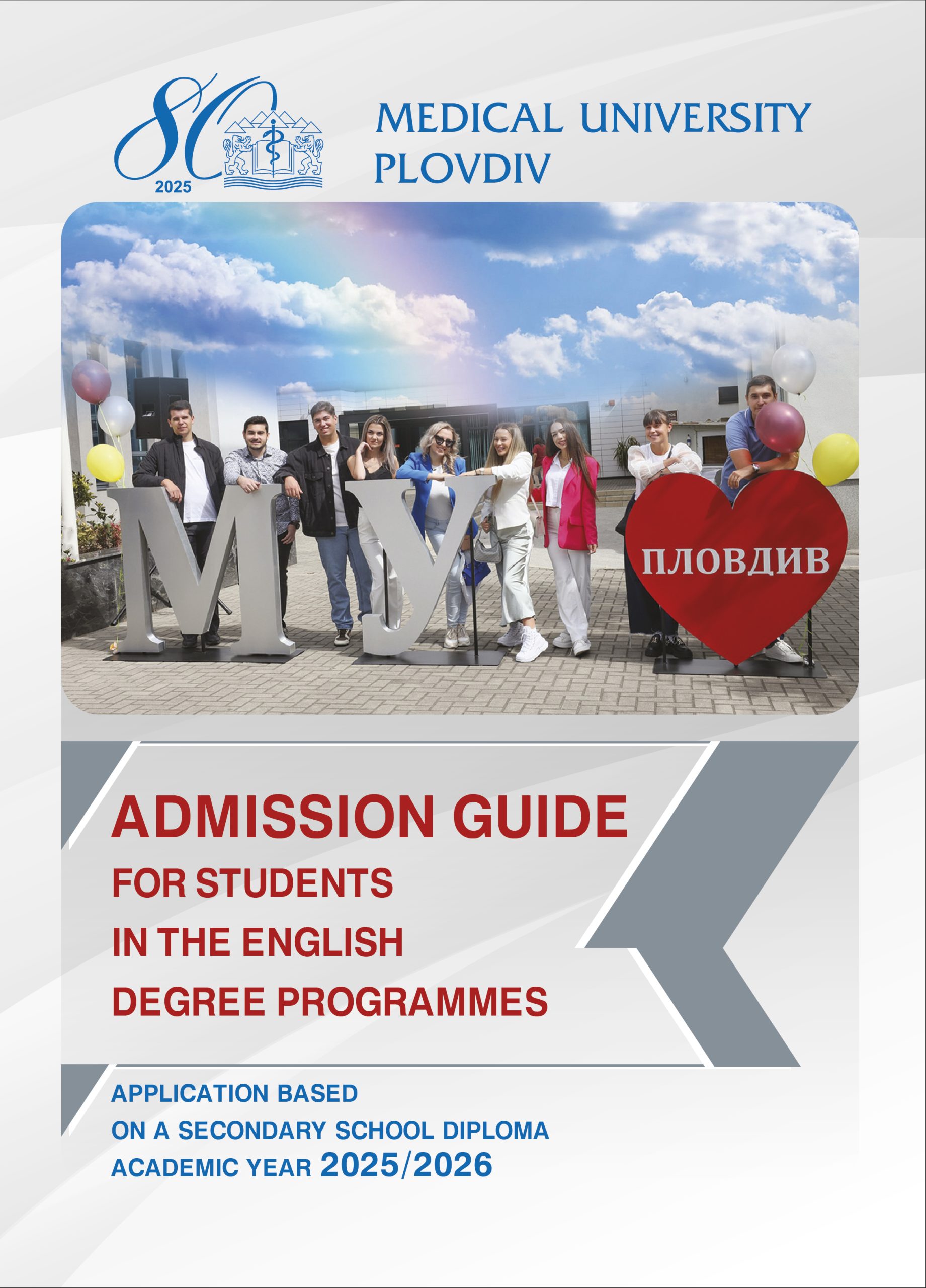 Admission guide for students in the English degree programmes