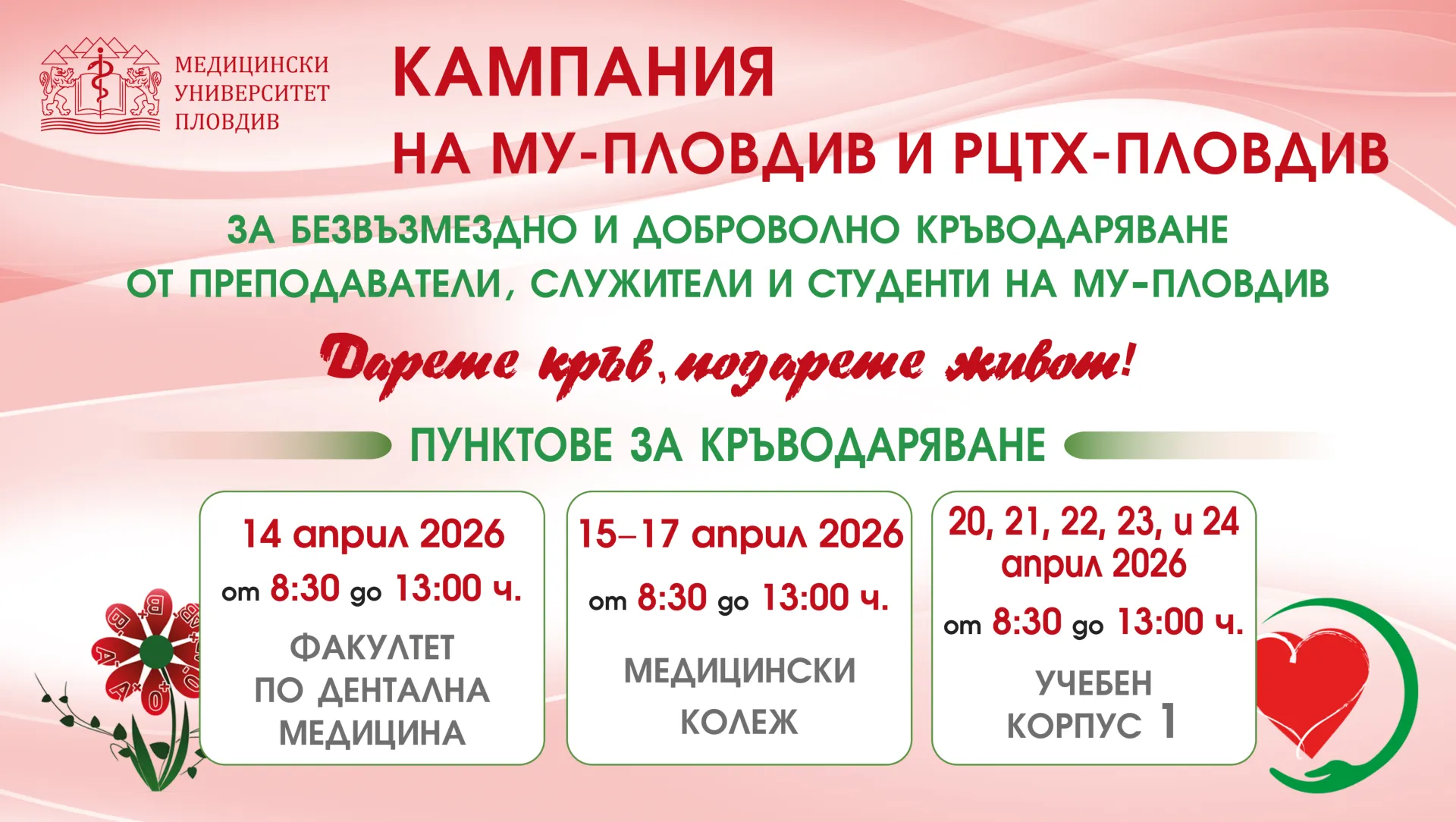 Кръводаряване 2026
